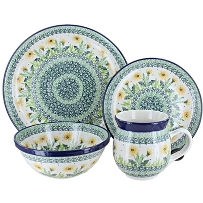 Blue Rose Polish Pottery Ceramika Artystyczna Dinnerware (16 PC) - Image 10
